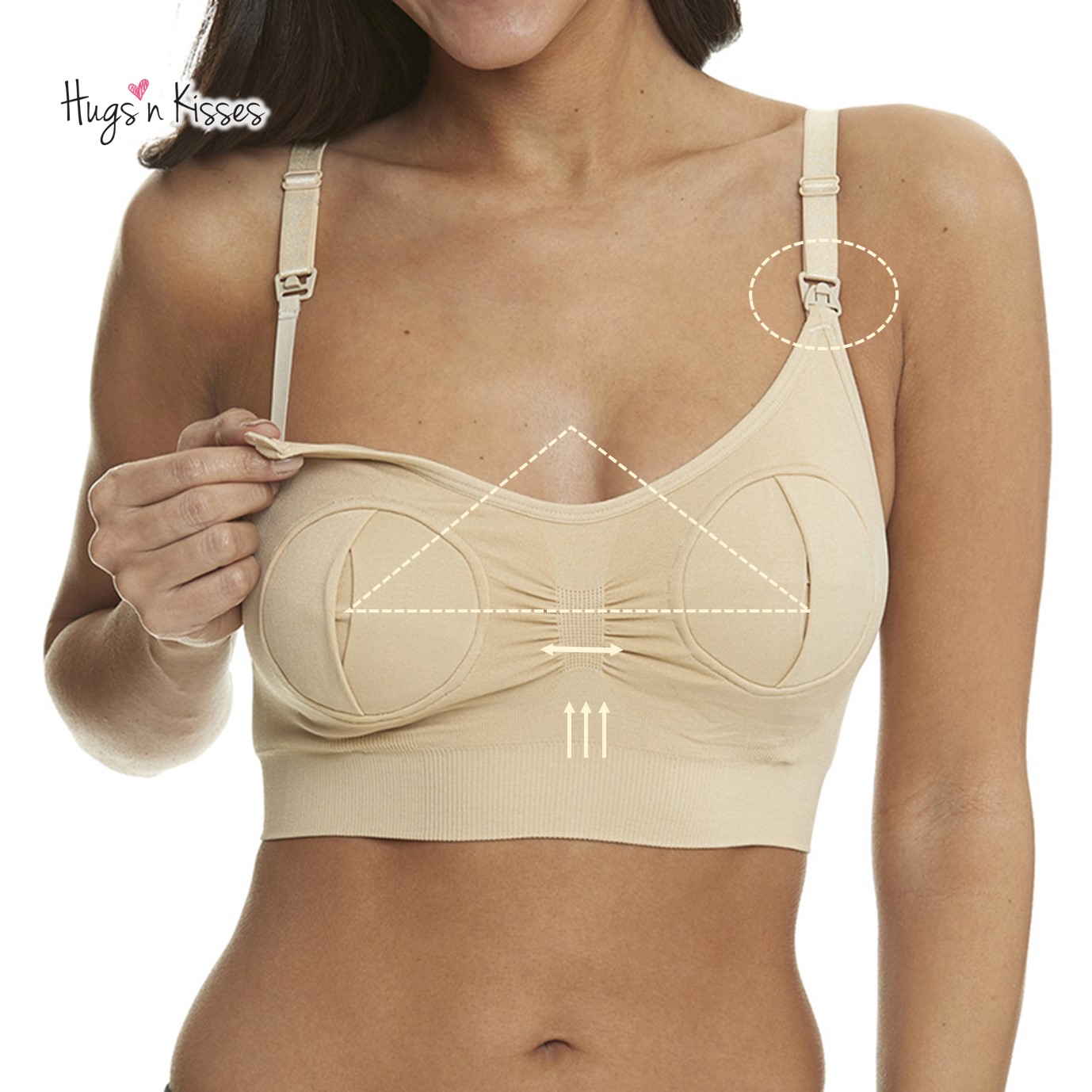 Simple Wishes Pumping Bra Hands Free & Nursing Bra, Supermom, Supports  Spectra, Medela, Elvie, Willow and more…, Medium, Sunkissed Rose, No  Padding in Bahrain